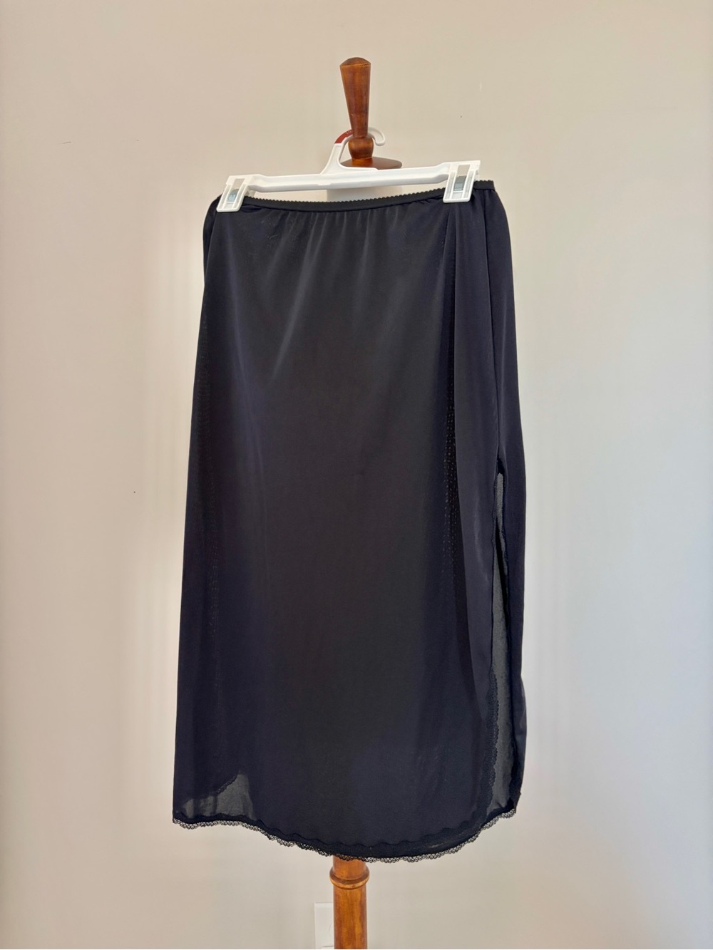 Vintage Shadowline Black Slip Skirt